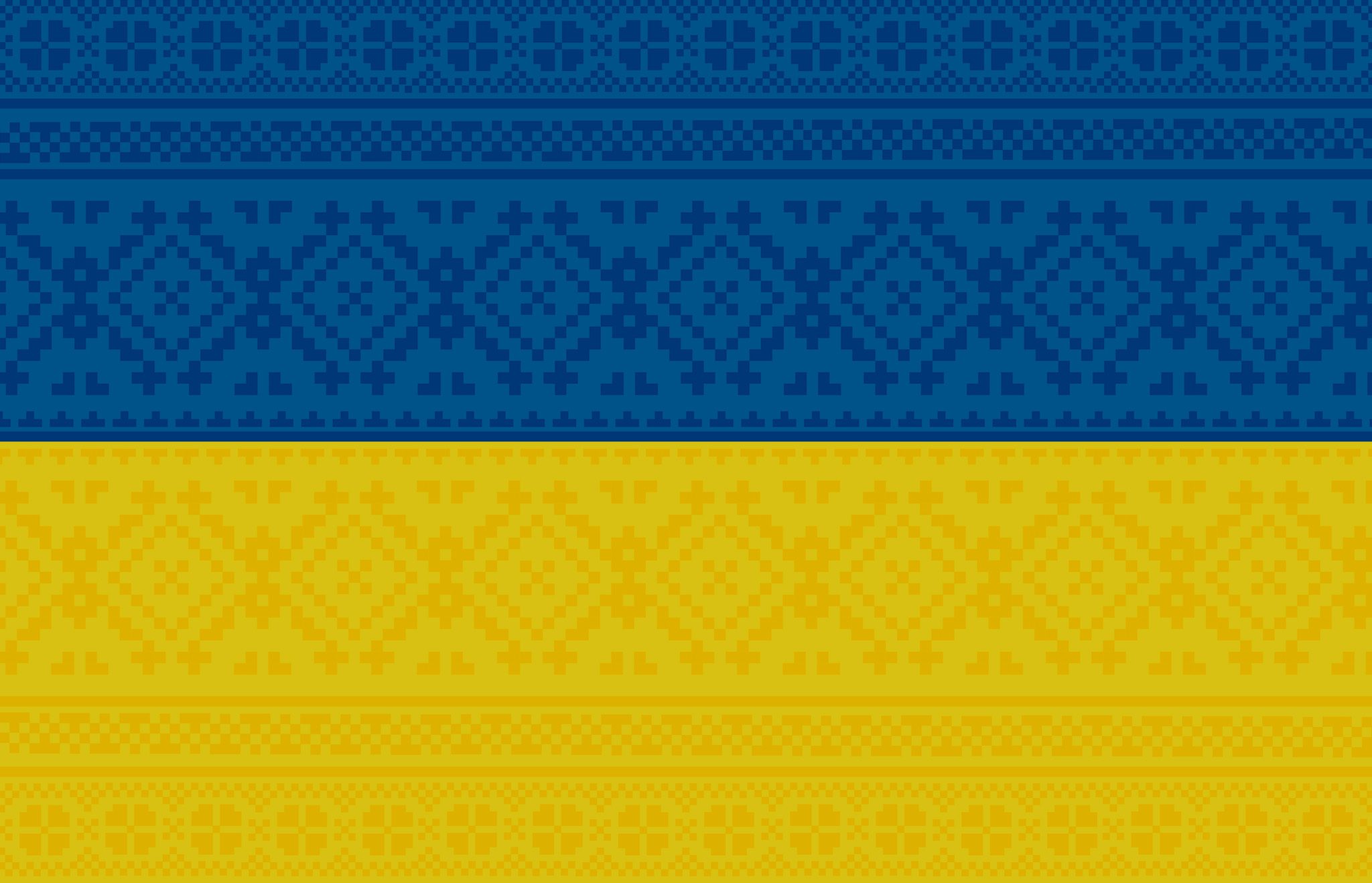 Ukraina broderi flagga